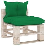 vidaXL Salon palette de jardin 4 Pièces avec coussins bois de pin