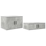 vidaXL Cadre de Lit de Rangement Gris Béton 80x200 cm