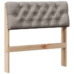 vidaXL Tête de lit capitonnée Taupe 80 cm Pin massif
