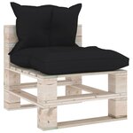 vidaXL Salon de jardin palette 9 Pièces avec coussins bois de pin
