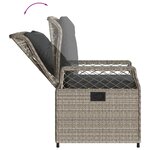 vidaXL Ensemble à manger de jardin et coussins 7 Pièces gris clair rotin