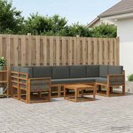 vidaXL Ensemble de canapés d'extérieur 6 Pièces Naturel et Anthracite