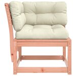 vidaXL Canapé d'angle de jardin avec coussins bois massif douglas