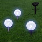 vidaXL Lampes de jardin à LED 6Pièces Ancrage à piquet et panneau solaire