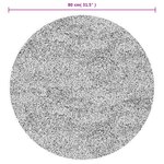 vidaXL Tapis shaggy à poils longs moderne beige et anthracite Ø 80 cm