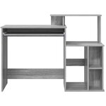 vidaXL Bureau avec rangement Gris Sonoma 120 5 x 44 x 88 5 cm Bois d'ingénierie
