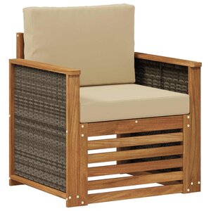 vidaXL Sofa de milieu extérieur Naturel