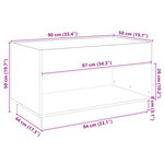 vidaXL Table basse avec LED infini chêne marron 90x50x50 cm