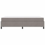vidaXL Lit à ressorts Taupe  Noir 120 x 200 cm Tissu  Bois Engineered