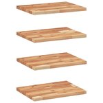 vidaXL Étagères flottantes 4 Pièces 40x30x2 cm acacia massif à l'huile