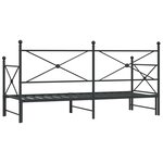 vidaXL Lit de jour et lit gigogne sans matelas noir 90x190 cm acier