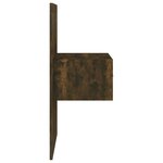 vidaXL Tables de chevet murales 2 Pièces Chêne fumé