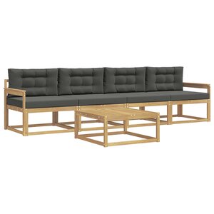 vidaXL Ensemble de canapés d'extérieur 4 Pièces Blanc et anthracite