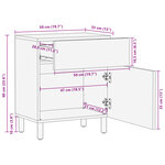 vidaXL Table de chevet noir 50x33x60 cm bois d'ingénierie