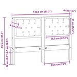 vidaXL Tête de lit Autre Marron et taupe 135 cm Bois massif en pin