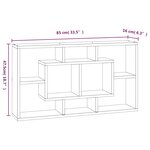 vidaXL Étagère murale 8 compartiments Sonoma gris