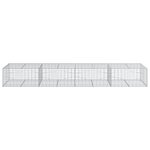vidaXL Panier gabion avec couvercle 400x100x50 cm fer galvanisé