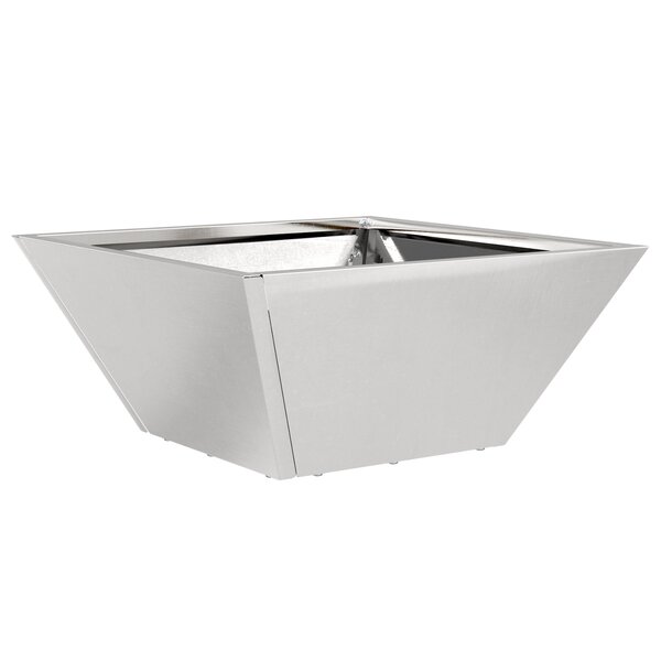 vidaXL Pot en métal Acier inoxydable 35 x 35 x 15 cm Pot en métal Carré