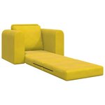 vidaXL Canapé-Lit Jaune 98 x 71 x 83 cm Velours