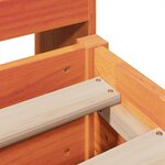 vidaXL Cadre de lit sans matelas cire marron 200x200cm bois pin massif