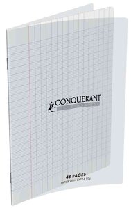 Cahier couverture polypro 240 x 320 mm 96 pages 90g seyès incolore CONQUÉRANT