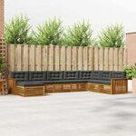 vidaXL Ensemble de canapés d'extérieur 8 Pièces Naturel et Anthracite