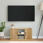 vidaXL Meuble TV ODDA 79x24x40 cm bois massif pin