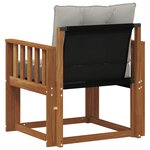 vidaXL Canapé d’extérieur Bois d'Acacia Massif Gris Naturel et Clair