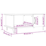 vidaXL Table basse chêne marron 90x50x40 cm bois d'ingénierie