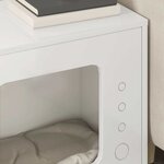 vidaXL Maison pour chat Blanc Brillant 51 x 30 x 42 cm