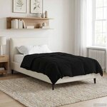 vidaXL Duvet complet toute l'année Noir 155 x 200 cm Microfibre