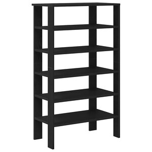 vidaXL Étagère à chaussures noir 61x32x105 cm bois d'ingénierie