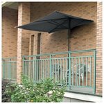 Parasol balcon noir pied en t