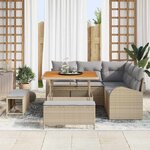 vidaXL Ensemble de canapé de jardin 8 Pièces Beige et Gris clair