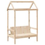 vidaXL Ensemble de lit de jour et de banc et toit 90x190 cm pin massif