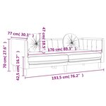 vidaXL Canapé avec coussins 3 places bleu velours