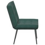 vidaXL Chaise de relaxation vert foncé 64x74x84 cm velours