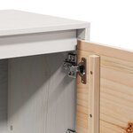 vidaXL Meuble TV Blanc 156x37x45 cm Bois de pin massif