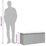 vidaXL Banc de jardin avec coussin beige 110x40x44 cm résine tressée