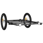 vidaXL Remorque de vélo noir 135x68x37 cm fer