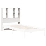 vidaXL Tête de lit avec rangement blanc 90 cm bois massif de pin