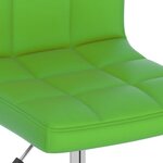 vidaXL Chaise pivotante de salle à manger Vert Similicuir