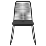 vidaXL Ensemble à manger de jardin 5Pièces PVC résine tressée noir marron