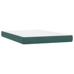 vidaXL Sommier à lattes de lit et matelas vert foncé 140x210cm velours