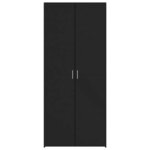 vidaXL Buffet haut noir 70x42 5x185 cm bois d'ingénierie