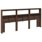 vidaXL Armoire tête de lit avec LED chêne marron 220x17x102 cm