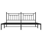 vidaXL Cadre de lit métal sans matelas avec tête de lit noir 193x203cm