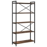 vidaXL Bibliothèque Chêne fumé 80 x 30 x 153 cm Bois d'ingénierie