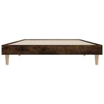vidaXL Cadre de lit sans matelas chêne fumé 90x190cm bois d'ingénierie