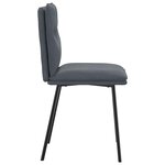 vidaXL Chaises à manger lot de 6 gris foncé velours